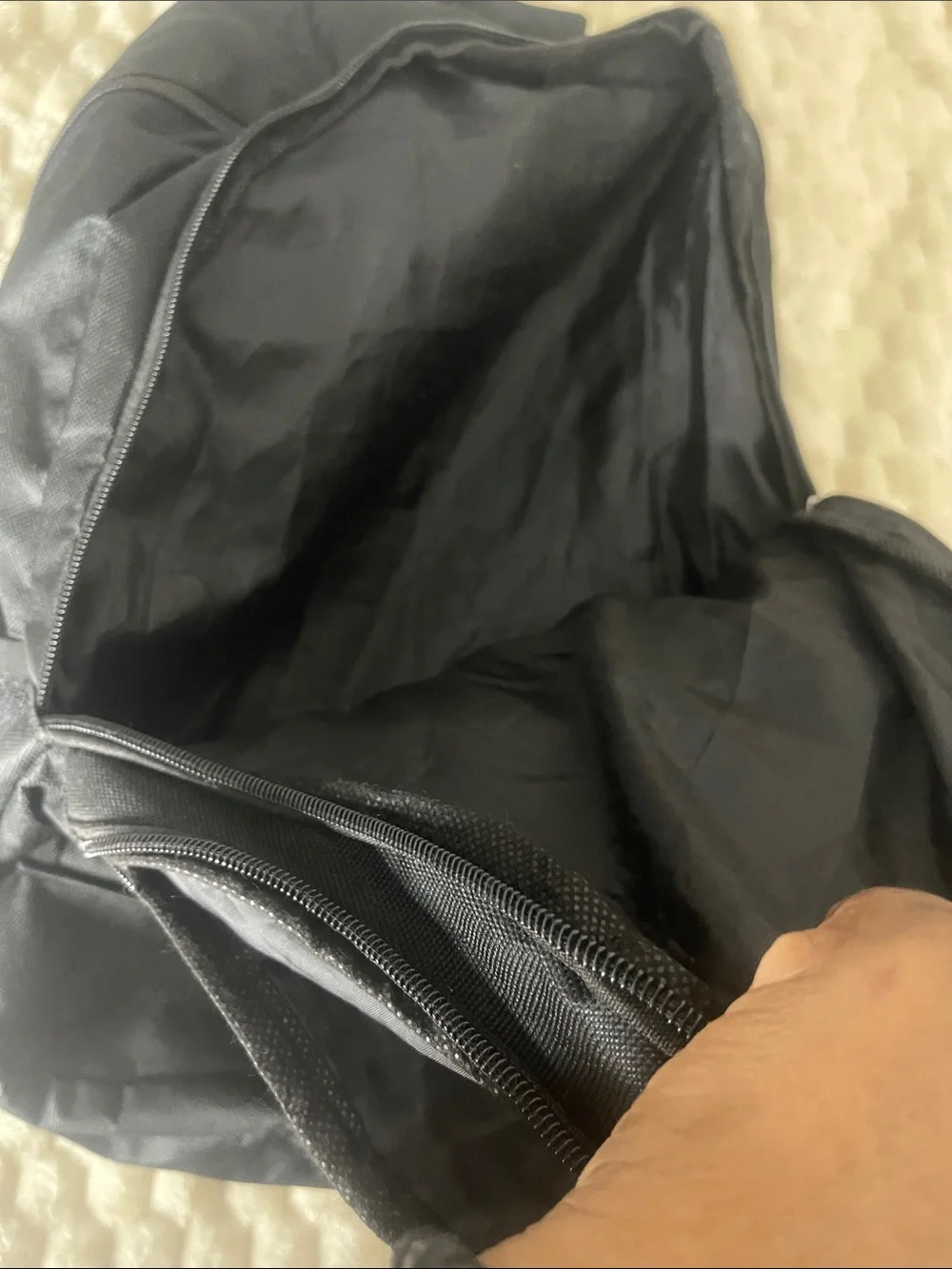 NWOT Black Backpack Green Accent & Jamaica Patch REFER TO PIC/VID 4 MISSING ZIP